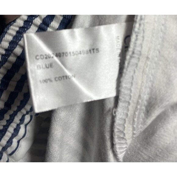 Plus Size NEW Cider 100% Cotton Mid Rise Striped Pocket Wide Leg Trousers Curve - Picture 6 of 8